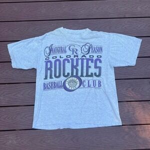 Colorado Rockies Inaugural Season MLB T-Shirt 1993 Size L VTG 90s Baseball
